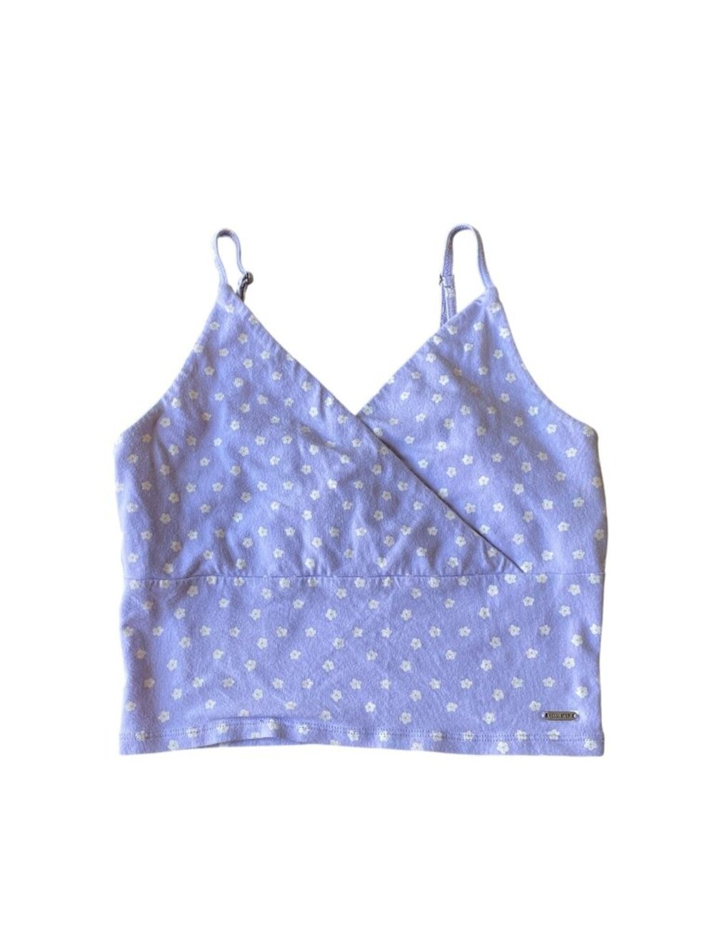 Hollister Must‑Have Lavender Daisy Cami – Size Small, V‑Neck, Adjustable Straps